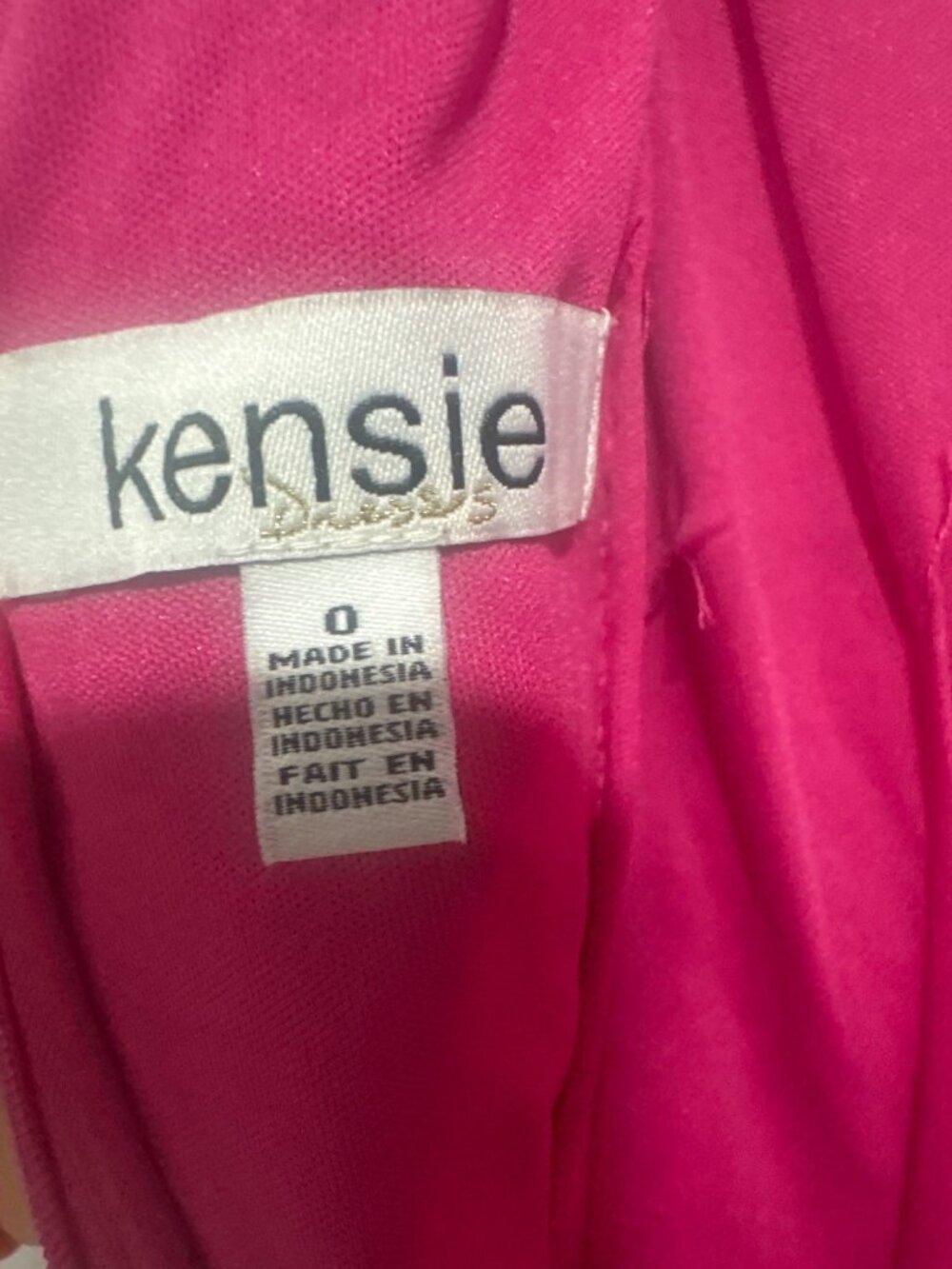 Pink Eyelet Tiered Midi Dress With Puff Sleeves V-Neck And Back Zip Closure - Si - Picture 2 of 9